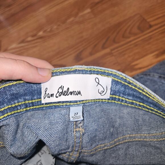 Sam Edelman Kori High Rise Midi Skirt Size 27 Jean Skirt, Fall, Split Front - Picture 5 of 6